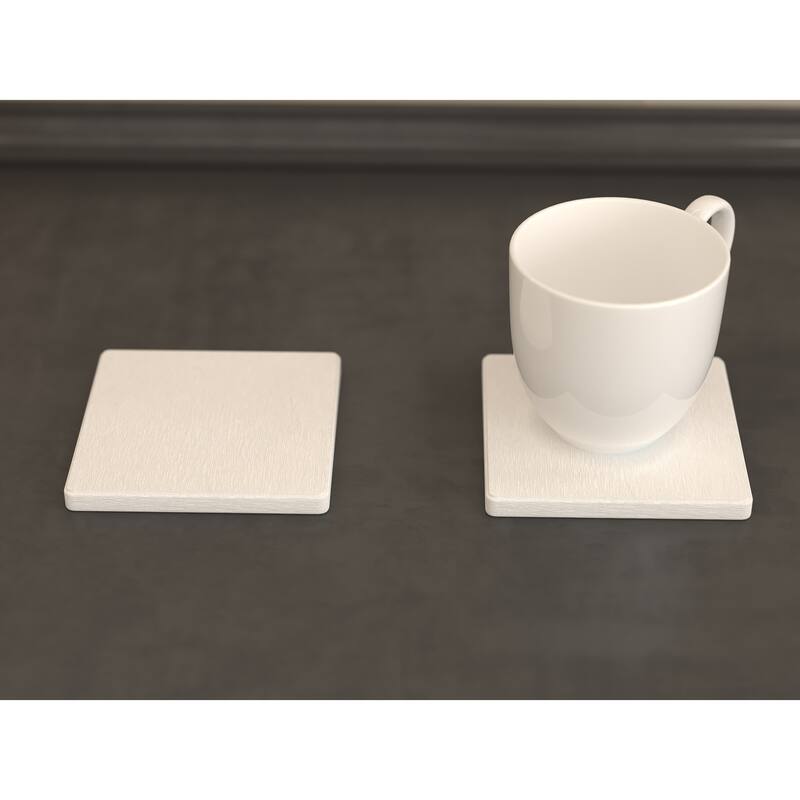 Quick Dry-Diatomite Stone Square Coaster 4 Piece Set - N/A