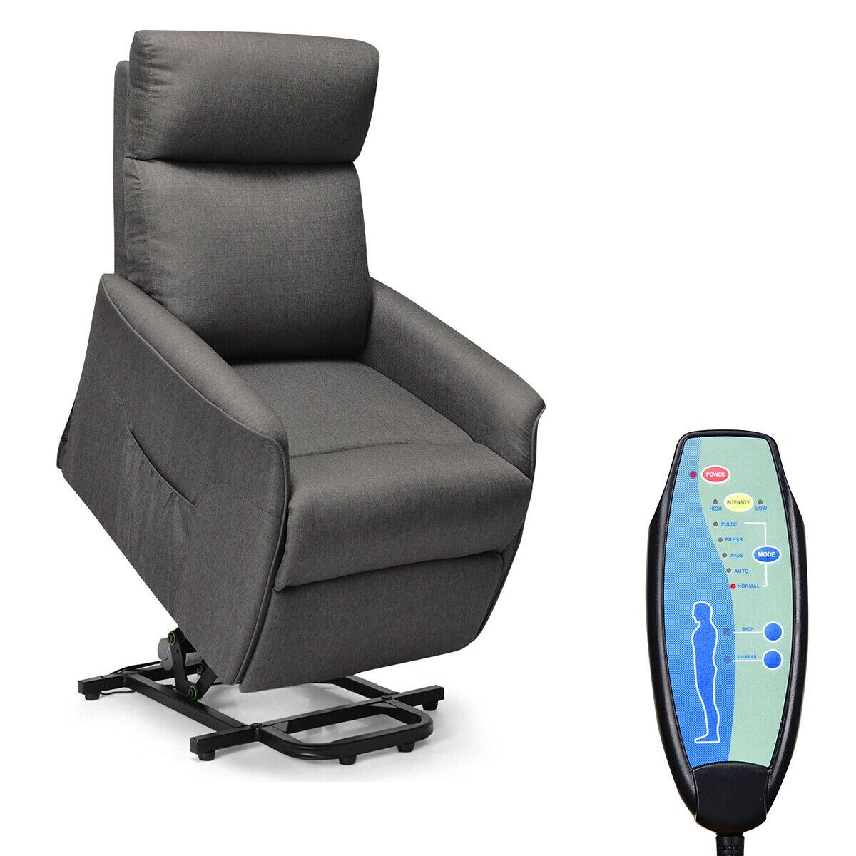 Shop Electric Power Lift Massage Chair Recliner Sofa Fabric Padded