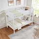 preview thumbnail 13 of 41, Twin Bunk Bed,Wooden,High Guardrail,Ladder,Kids Teens,Dorm Guest