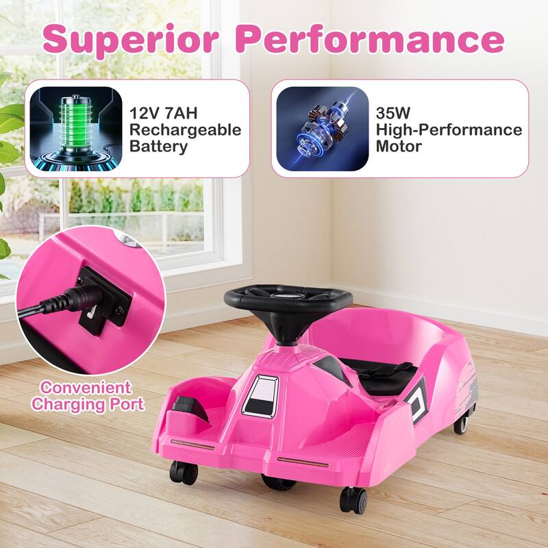 Kids 12V Ride on Car with Remote Control, Anti-Rollover Wheels Horn and USB Connectivity - 31" × 18" × 14" (L × W × H)