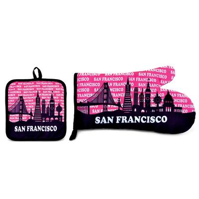 CoTa Global Pot Holder & Oven Mitt San Francisco Set Kitchen Accessory