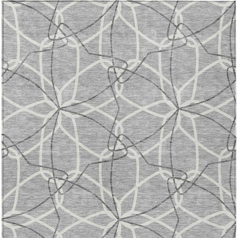 HomeRoots Geometric Modern Rectangle Outdoor Rug