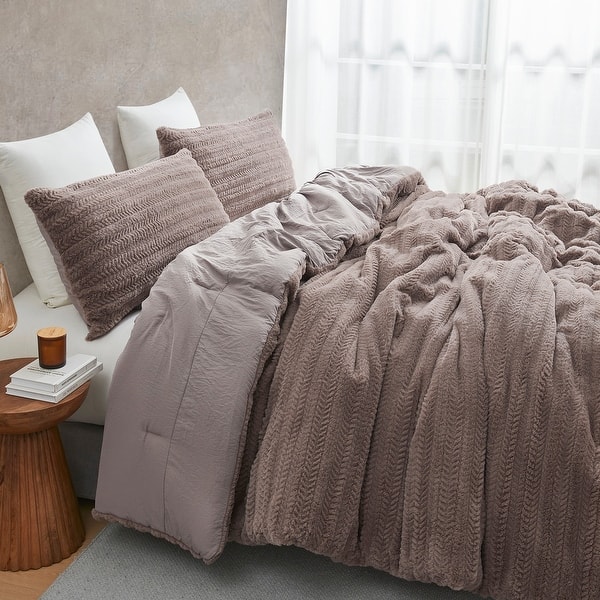 Woodland Forest - Coma Inducer® Oversized Comforter Set - Tree Bark Brown - Oversized Queen