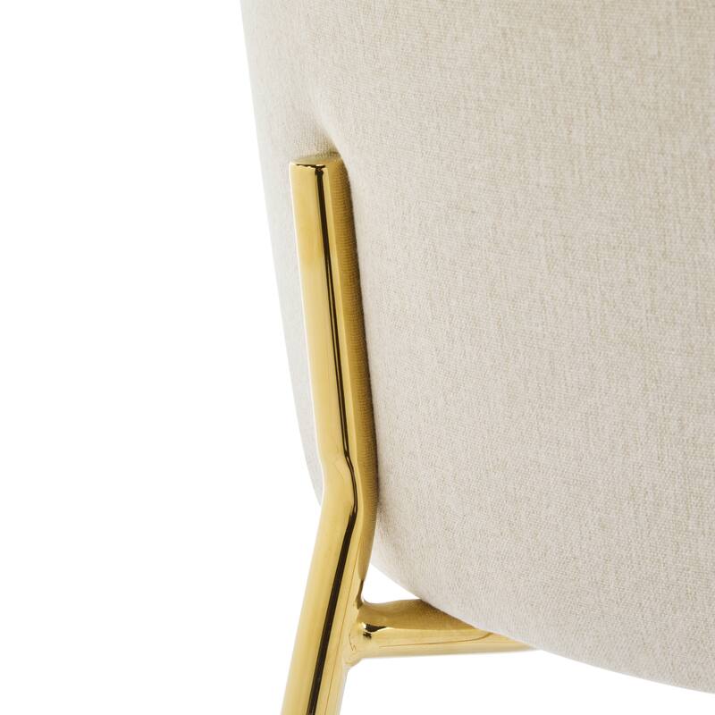 Kira Indoor Upholstered Bar Stool, Fabric With Metal Frame, Set Of 2