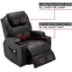 preview thumbnail 31 of 46, MCombo Manual Swivel Glider Rocker Recliner Chair with Massage and Heat, Faux Leather 8031