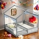 preview thumbnail 22 of 28, Double Twin Size Floor Bed with Fence and Guardrails without Door,Kids Bed Design