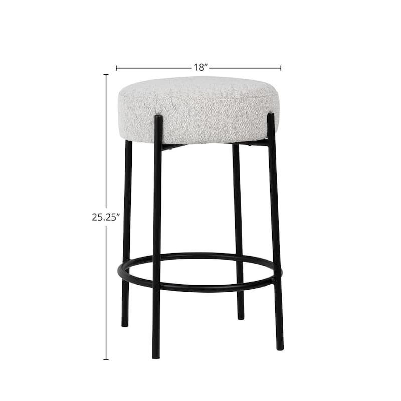 Balmoral 25" Tall Counter Stool, Light Gray