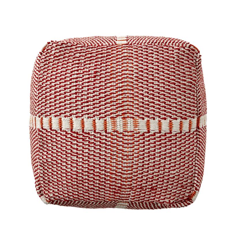 Regatta Bay Indoor Boho Handcrafted Water Resistant Rectangular Ottoman Pouf by Christopher Knight Home