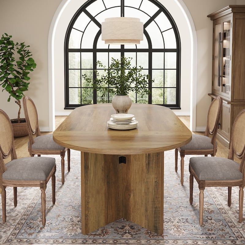 63" Oval Dining Table, Farmhouse Kitchen Table