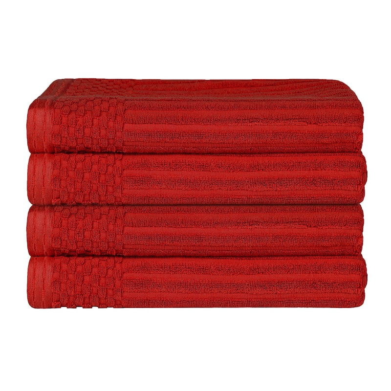 Superior Soho Ribbed Cotton Bath Towel Set of 4