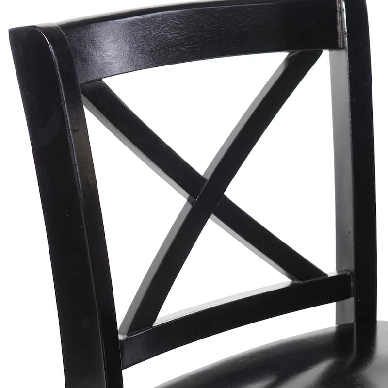Amravati Wooden X-Back 24-Inch Counter Stool