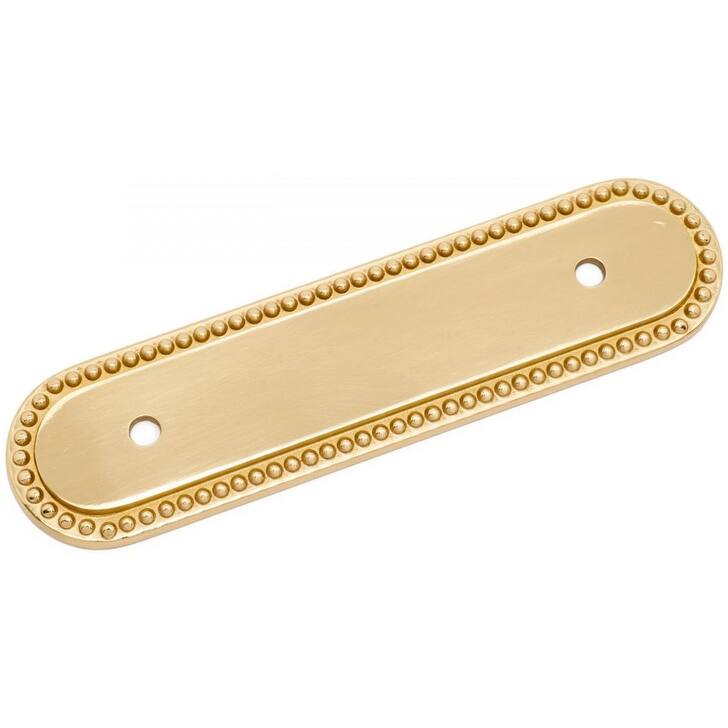 RK International BP 1792 Beaded Oblong 3" Center to Center Solid Metal - Polished Brass
