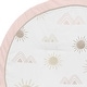 preview thumbnail 3 of 2, Boho Desert Sun Girl Baby Tummy Time Playmat - Blush Pink Mauve Gold Taupe Bohemian Watercolor Mountains Southwest Nature