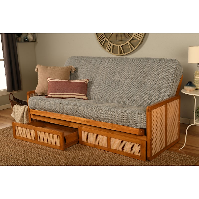 Somette Westport Full-size Futon with Storage includes Mattresses