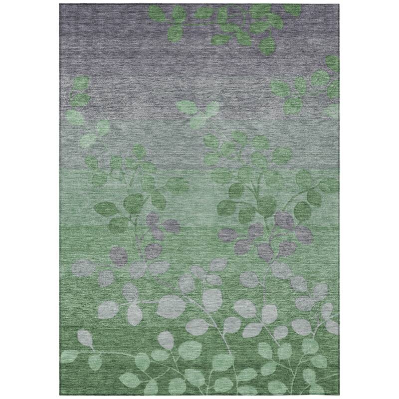 HomeRoots Floral Transitional Rectangle Outdoor Rug