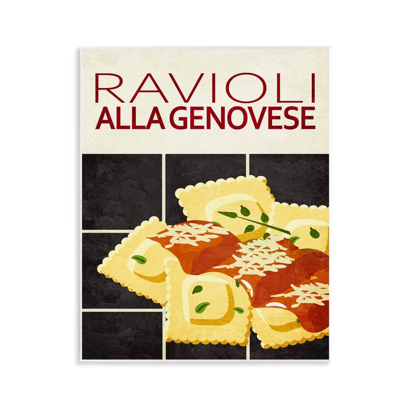Stupell Ravioli Classic Kitchen Wall Plaque Art Design By Kim Allen - 11 x 14