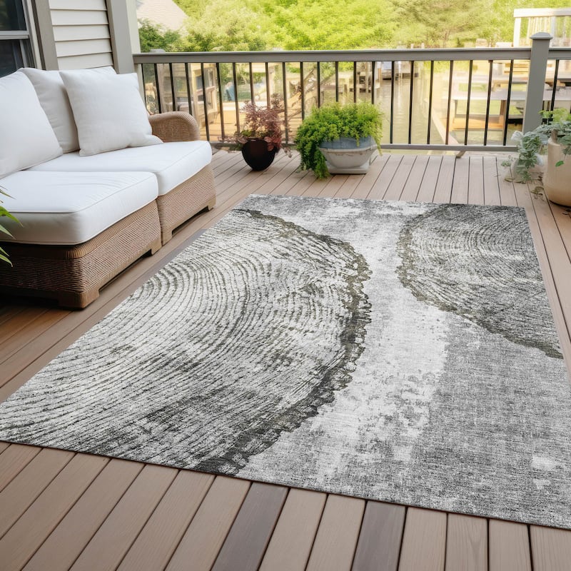 Machine Washable Indoor/ Outdoor Chantille Modern Pop Rug