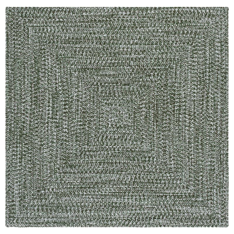 SAFAVIEH Handmade Braided Marloes Washable Indoor/Outdoor Rug - Weather Resistant & Easy Cleaning - Dark Green - 5' Square