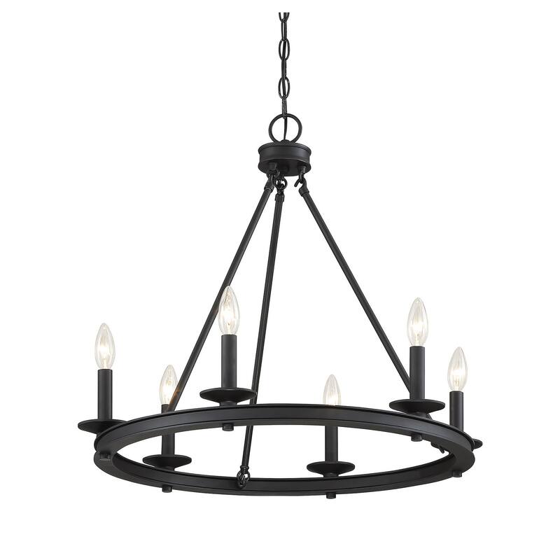 Savoy House Middleton 6 Light 25" Wide Taper Candle Ring Chandelier