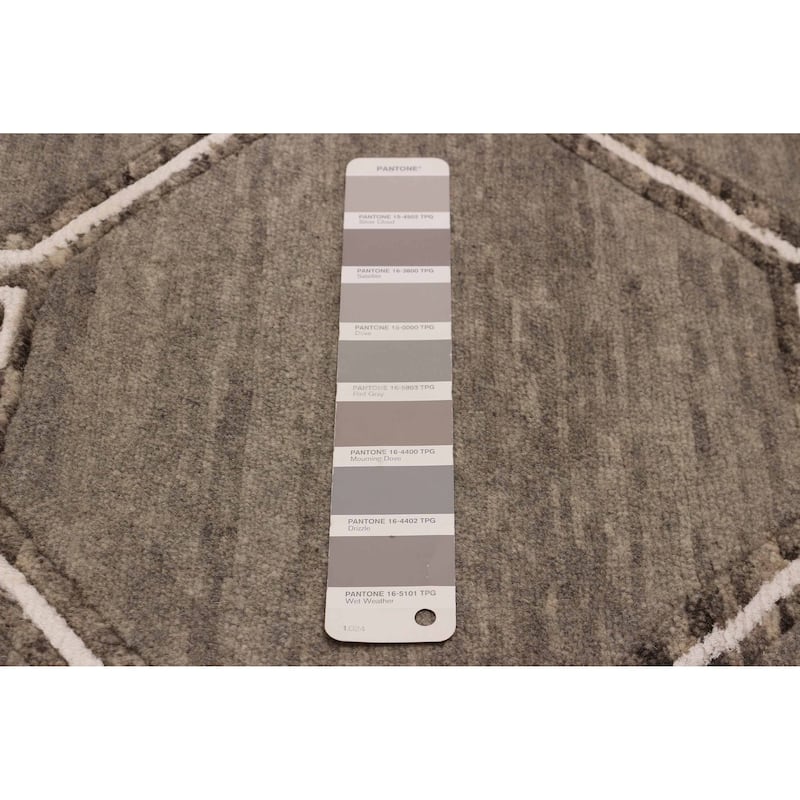 ECARPETGALLERY Hand-knotted Opulence Taupe Viscose, Wool Rug - 7'11 x 10'0