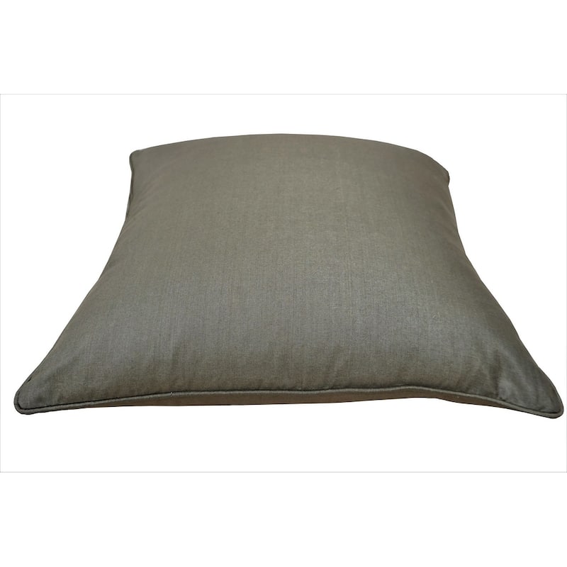 Home&Manor Premium Silk Throw Pillow 18" Olive