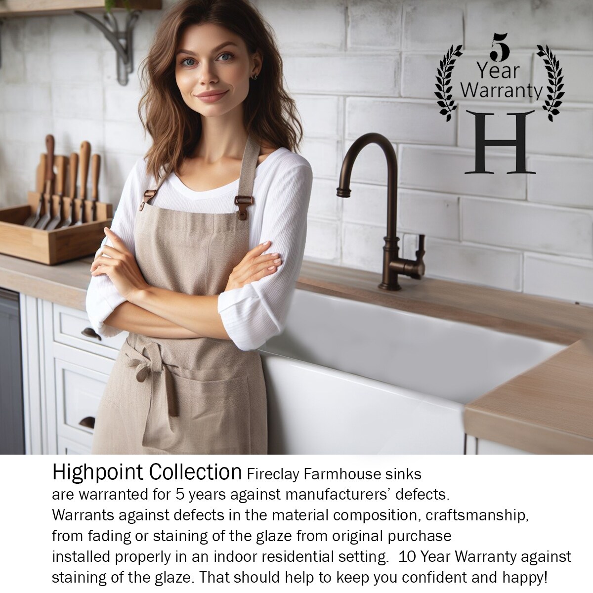 Petite Fireclay Island-Prep or Bar Sink - 9.25 x 18.25 x8.75