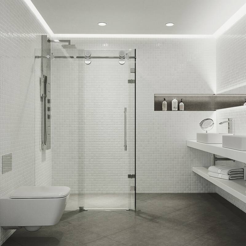 VIGO Winslow Frameless Sliding Shower Enclosure