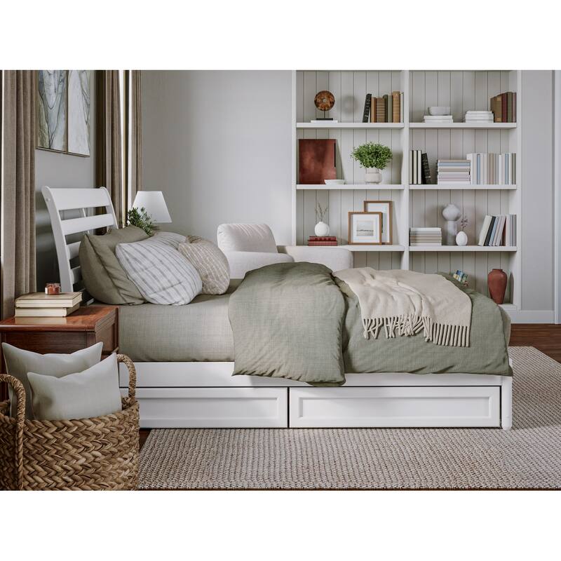 Emelie Platform Bed with Panel Footboard and Storage Drawers