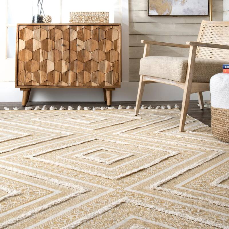 Nuloom Geometric Nichola Greek Eye Trellis Area Rug