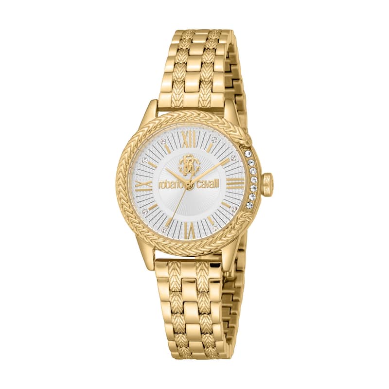 Roberto Cavalli Women RC5L077M0055 Quartz Watch - Gold-Tone