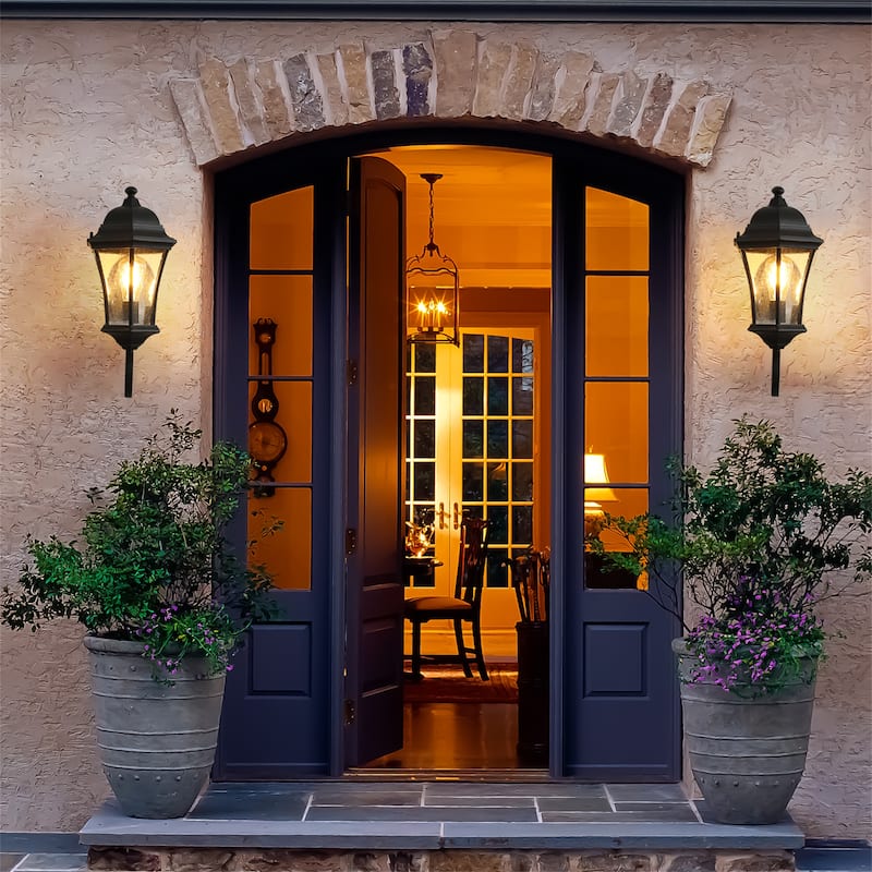 Outdoor Waterproof Glass Retro Wall Lamp(2 Pack)