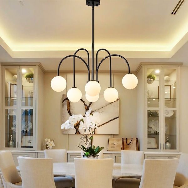 Opal glass chandelier hot sale