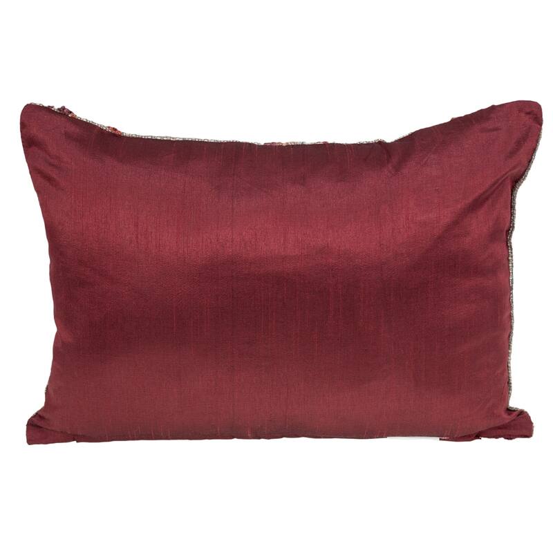 Embroidered Tapestry Rectangular Cotton Throw Pillow - 20" - Multicolor