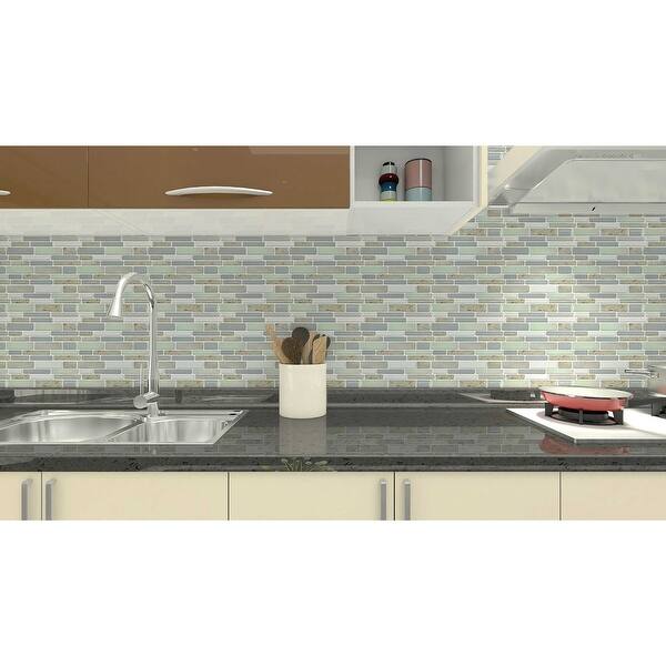 Shop Art3d 12 12 Vinyl Peel And Stick Backsplash Tile 10 Pack