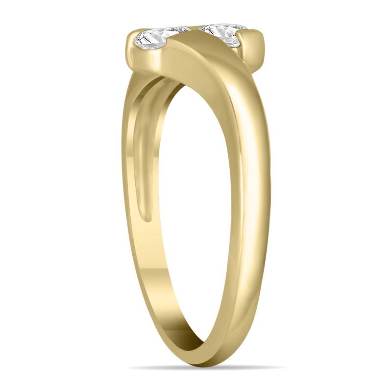 Marquee 1/2 Carat TW Two Stone Diamond Ring in 14K Yellow Gold