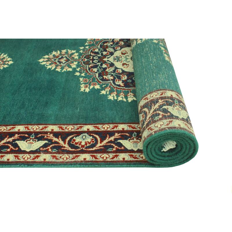 Pak-Persian Ed Green/Ivory Runner - 2'8" x 9'11"