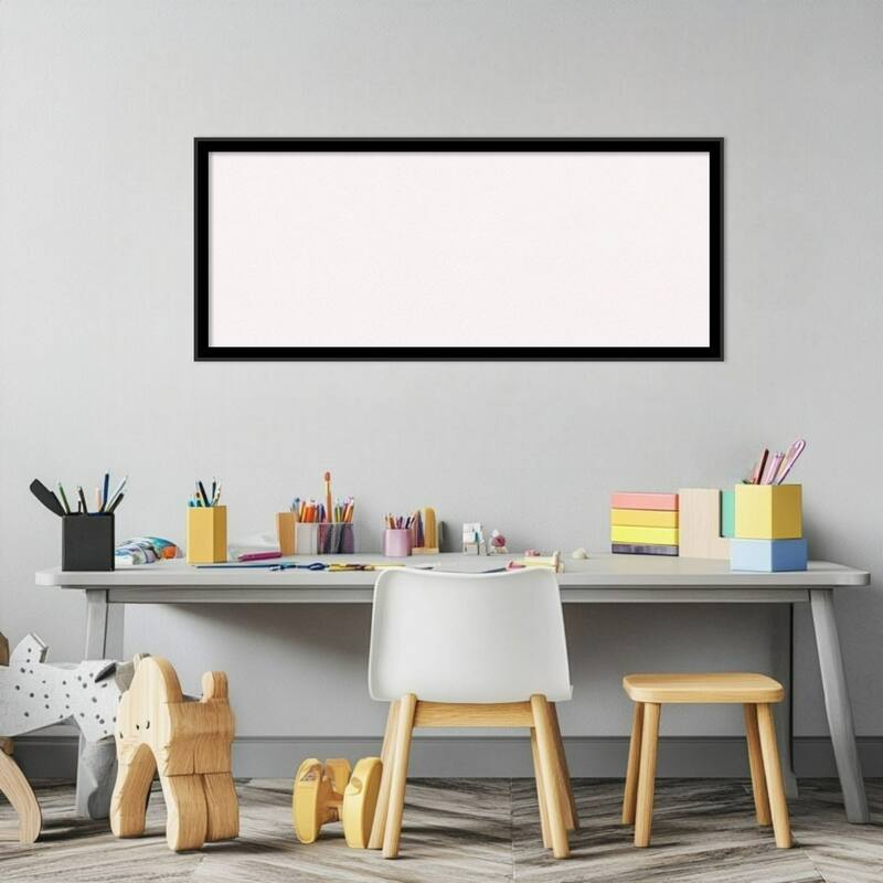 Incline Black Wood Framed Cork Board - Bulletin Board, Organization Board, Pin Board