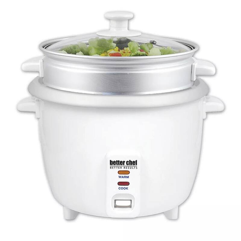 Better Chef 10-Cup - 20-Cup Cooked - Rice Cooker with Steamer