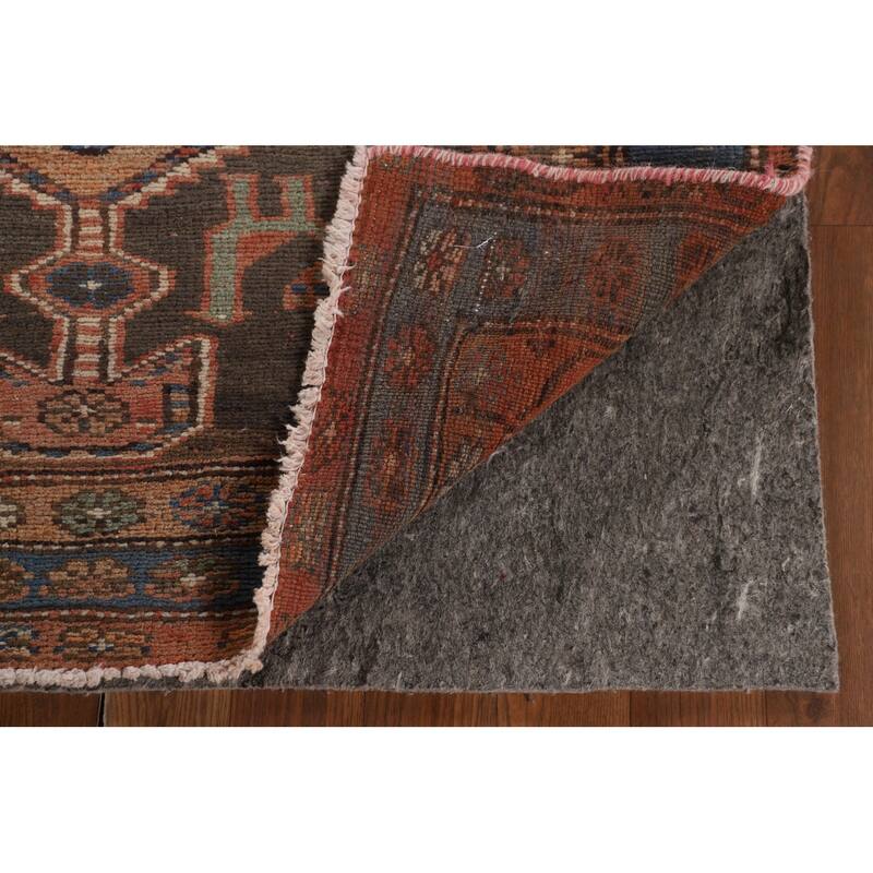 Tribal Ardebil Persian Vintage Runner Rug Handmade Wool Carpet - 3'3"x 11'1"