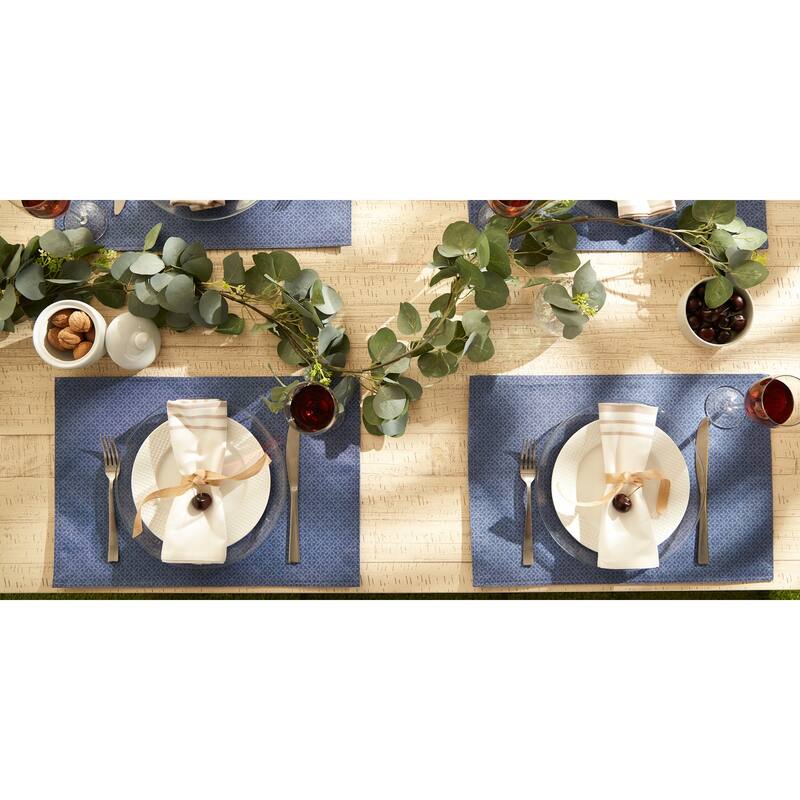 DII Stone Tonal Lattice Print Outdoor Placemat (Set of 6)