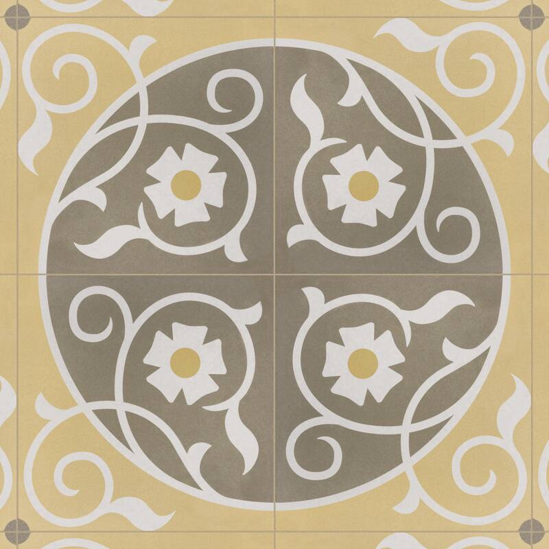 Merola Tile Caprice Loire Encaustic 7.86" x 7.86" Porcelain Floor and Wall Tile