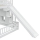 preview thumbnail 18 of 38, Twin Over Full Bunk Bed with Slide,Storage Staircase