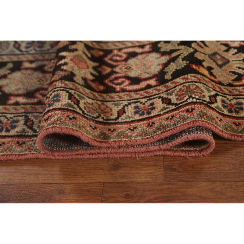 Pre-1900 Antique Floral Mahal Persian Area Rug Handmade Wool Carpet - 9'2"x 12'10"