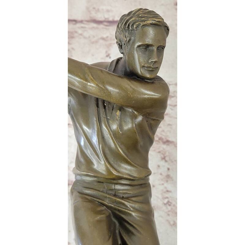 Art Deco Hot Cast Male Golfer Sport Memorabilia Bronze Sculpture Statue Figurine