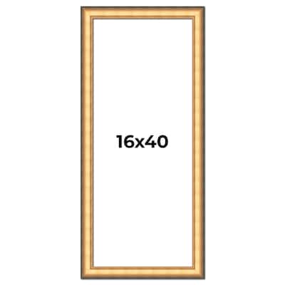 16x40 Frame Gold Plein Aire Solid Wood Picture Frame Width 2 Inches |
