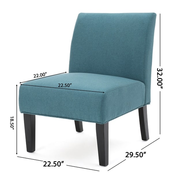 dimension image slide 3 of 5, Kassi Contemporary Slipper Accent Chair by Christopher Knight Home
