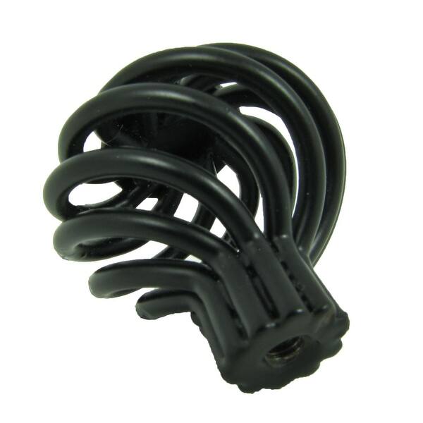 Stone Mill Hardware Matte Black Cornwall Birdcage Knobs (Pack
