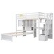 preview thumbnail 9 of 23, Twin over Twin Loft Bed with Built-in Desk and Staircase, With Storage Compartments and Shelves