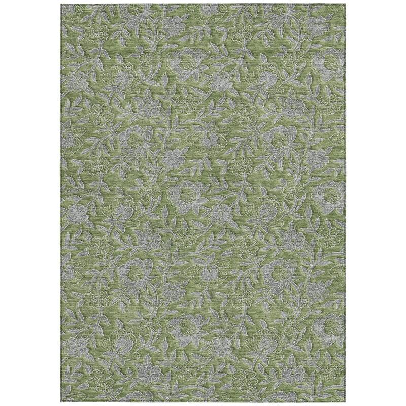 HomeRoots Floral Transitional Rectangle Outdoor Rug