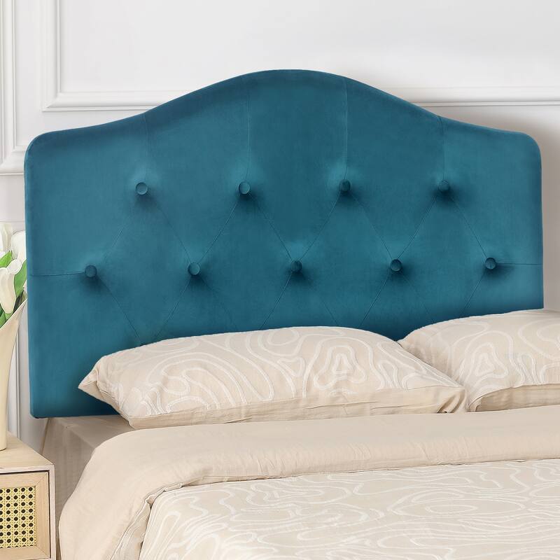 Adeco Camelback Tufted Upholstered Headboard for Twin Bed On Sale